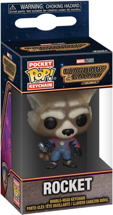 Funko Pop ! Keychain Marvel Guardians Of The Galaxy - (Rocket) Portachiavi Vinyl
