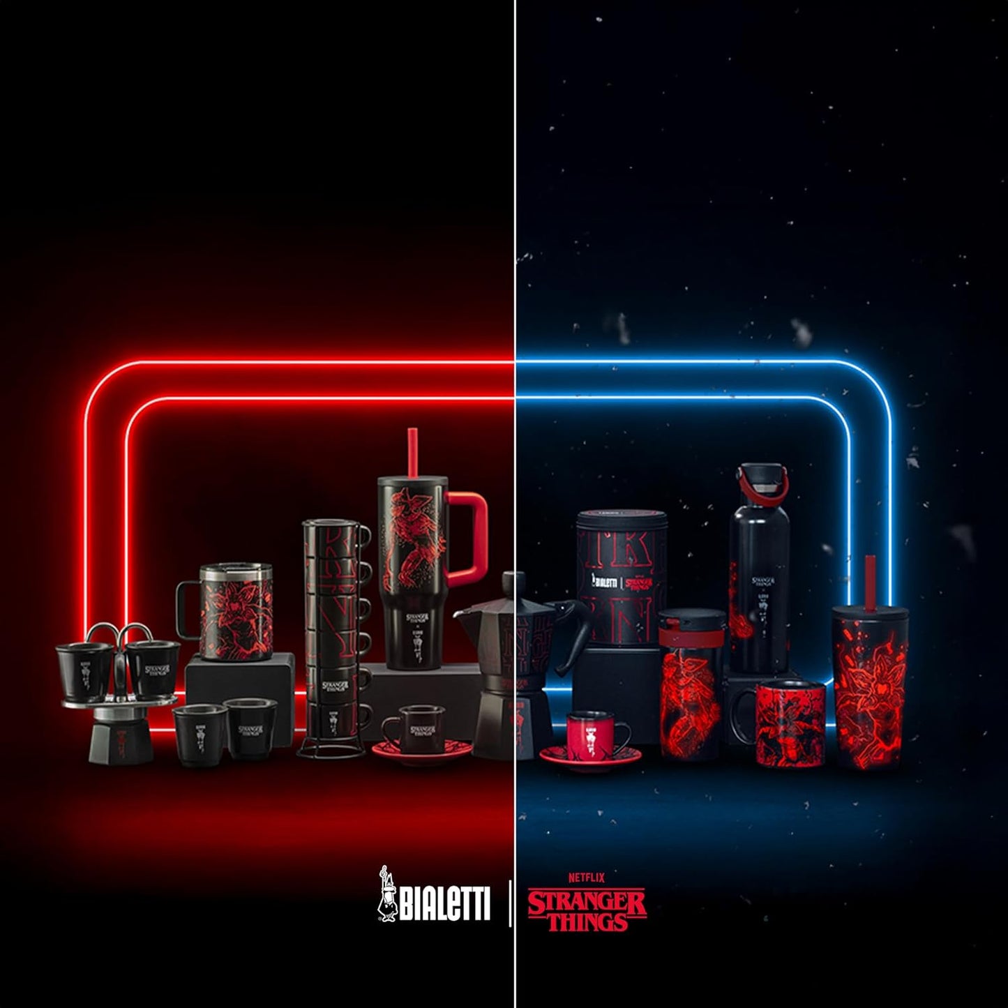 Bialetti Set 2 Tazzine Cambia Colore Stranger Things in Ceramica Serie Netflix