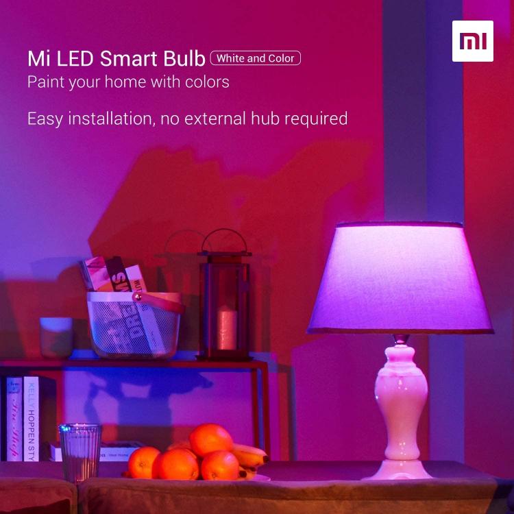 Xiaomi Mi Led Smart Bulb White/Color Kit 2 Pezzi Lampadina Wifi Google Home Rgb