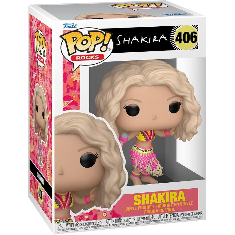Funko Pop ! Rocks (406) Shakira Waka Waka Vinyl Figure 9Cm Statuetta Collezione