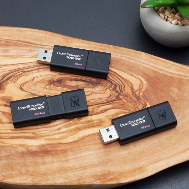 Kingston Pendrive Datatraveler 64Gb Dt100G3 64Gb Usb 3.0 Nero Chiavetta Memoria