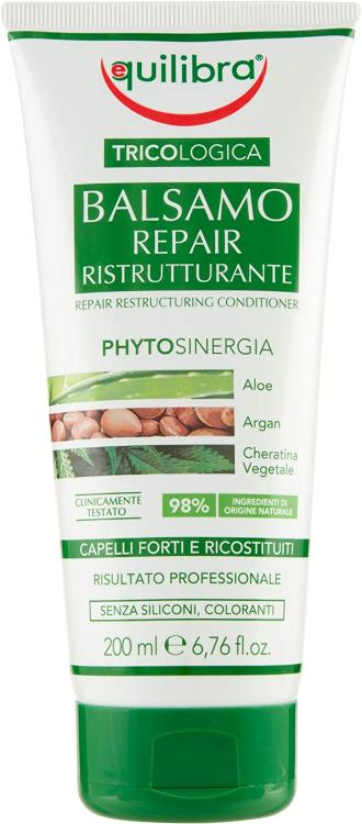 Equilibra Trattamento Capelli Ristrutturante Tricologica Shampoo Balsamo Pettine