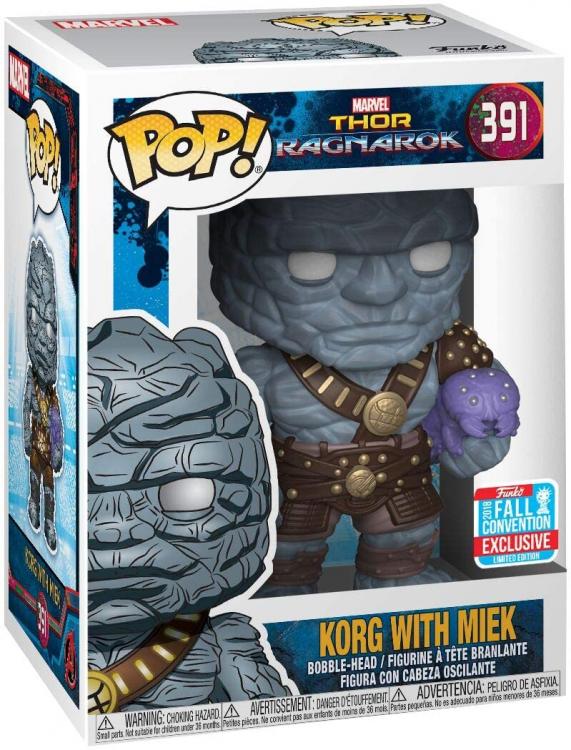 Funko Pop Marvel Thor Ragnarok 391 Korg With Miek Limited Special Edition Vinyl