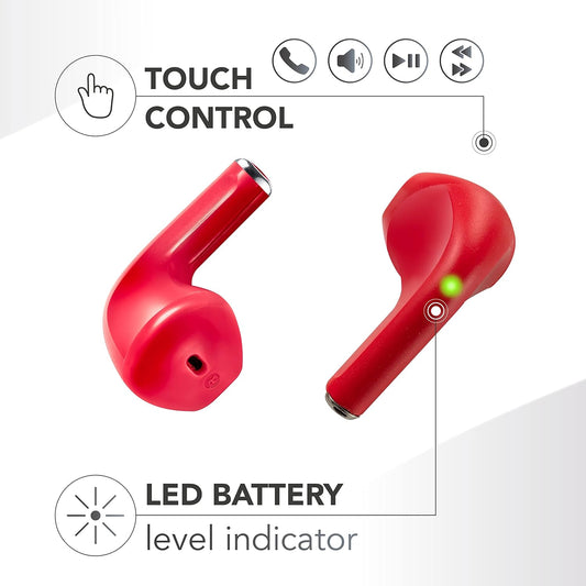 CELLULARLINE MUSIC SOUND AURICOLARI WIRELESS SWAG TWS BLUETOOTH POWERBANK ROSSO