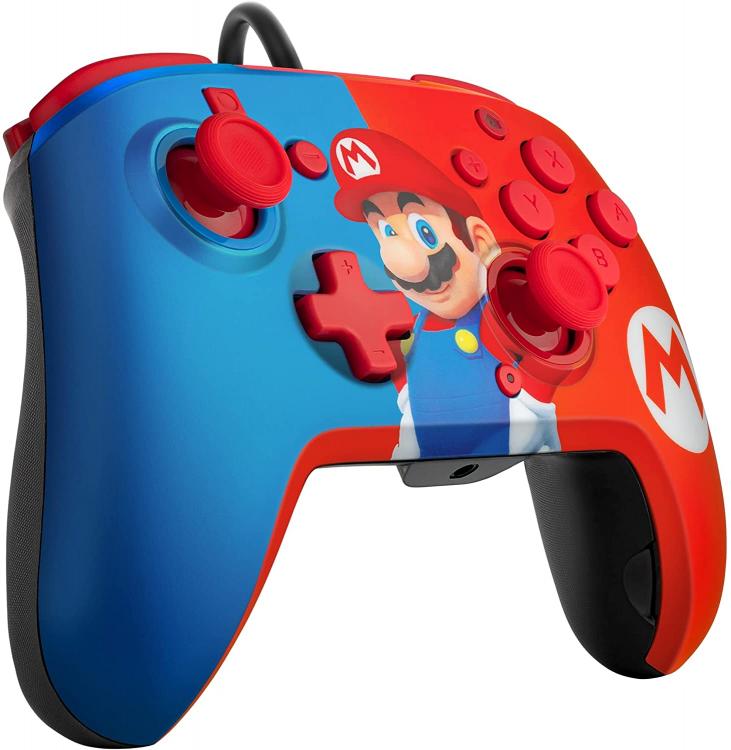 Pdp Nintendo Switch Controller Faceoff Deluxe + Audio Joystick Cablato Pad Mario