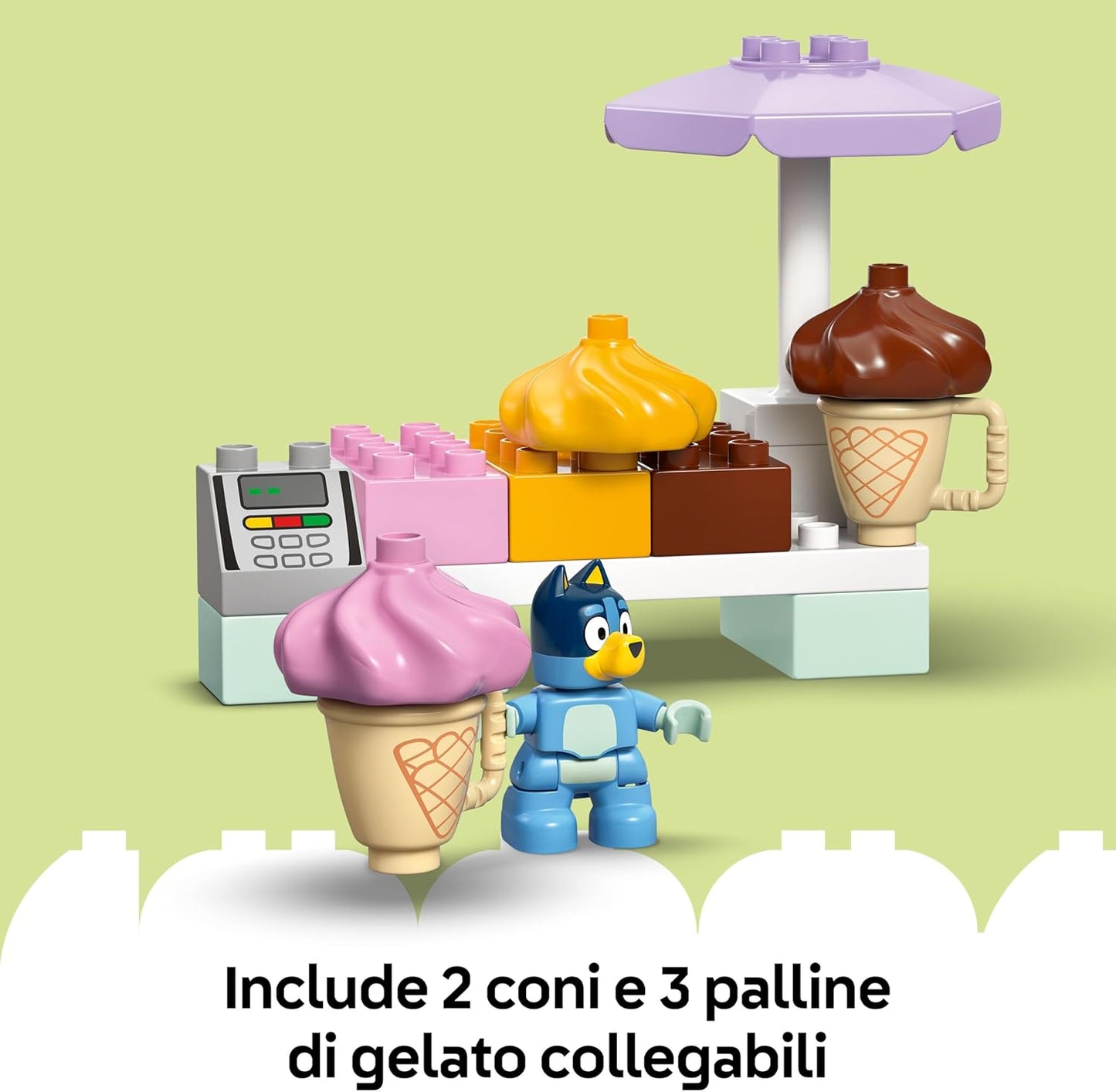 Lego - Duplo 10458 Bluey (Visita alla Gelateria di Bluey) Figure Costruzioni 22pz (2+)
