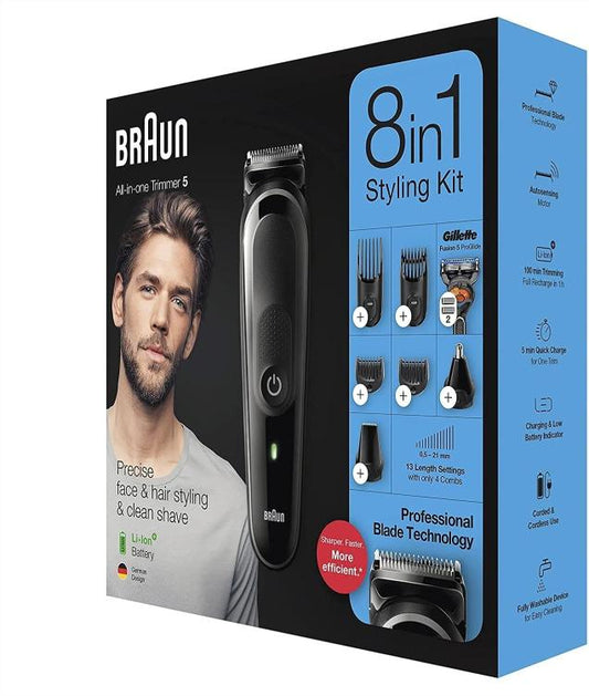 BRAUN All One Trimmer 8in1 Regolabarba Elettrico Tagliacapelli Rasoio Gillette
