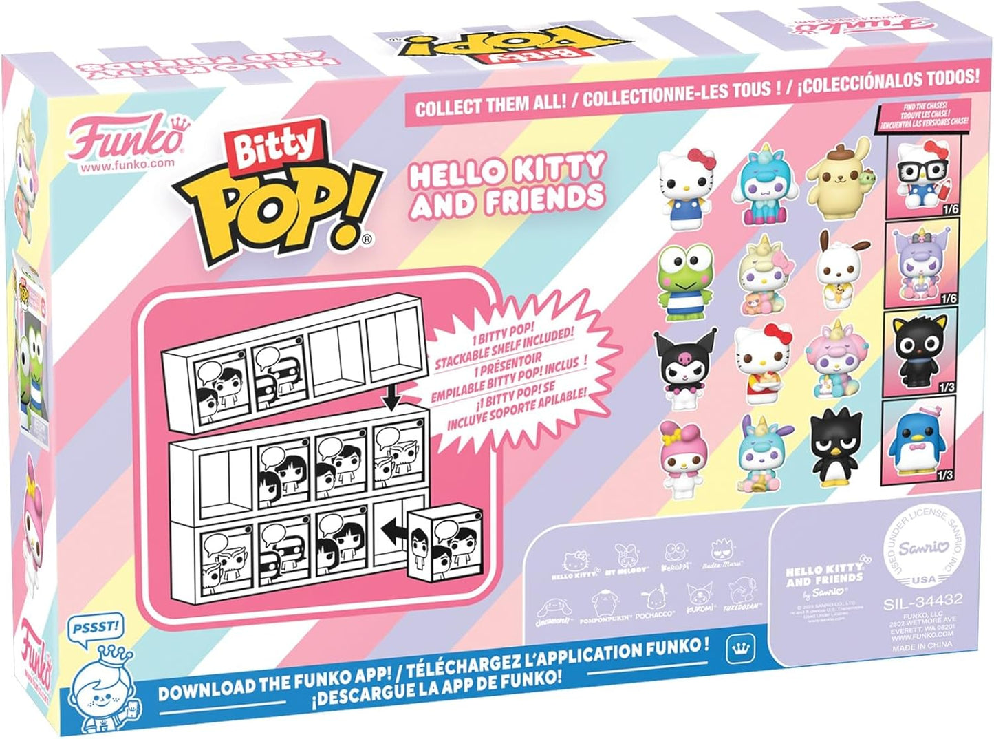 Funko Bitty Pop! Hello Kitty And Friends 4 Pack My Melody Limited Chase