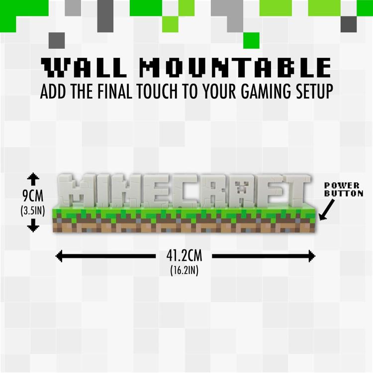 Paladone Lampada Minecraft Luce Logo - Lampada Luce Led Notturna Usb O Batterie