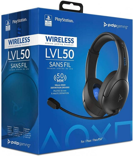 CUFFIE PDP WIRELESS HEADSET LVL50 PS4 PS5 STEREO SENZA FILO GAMING PLAY STATION