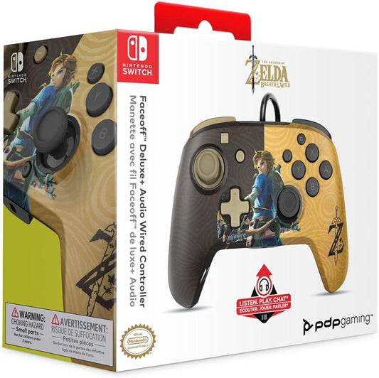 Pdp Nintendo Switch Controller Faceoff Deluxe + Audio Joystick Cablato Pad Zelda