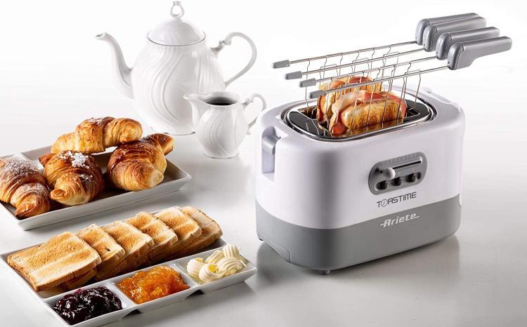 ARIETE TOSTAPANE ELETTRONICO FUNZIONE RISCALDA SCONGELA 700W BIANCO 159 TOASTIME