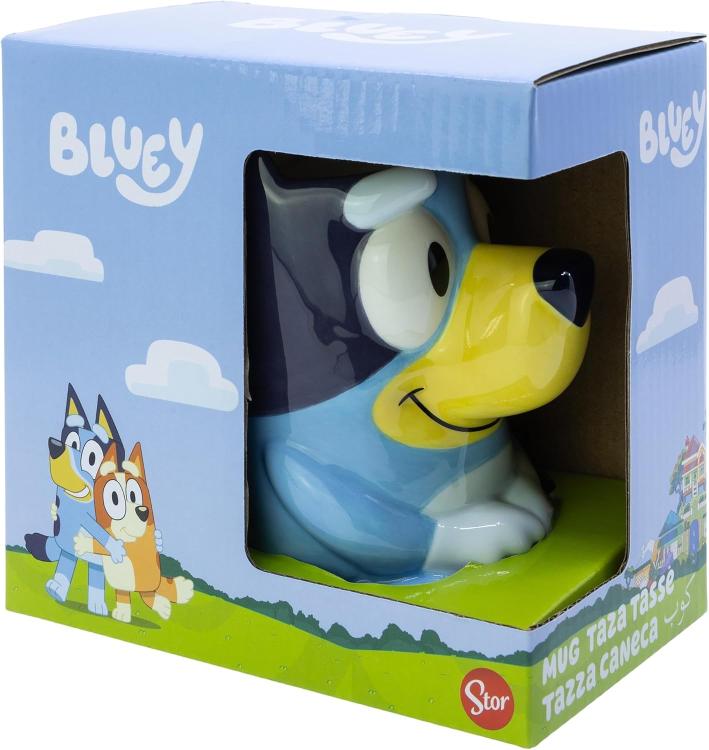 Stor Bluey - Tazza In Ceramica 3D Mug 385Ml Da Caffè Tè Tisane Cioccolata Calda
