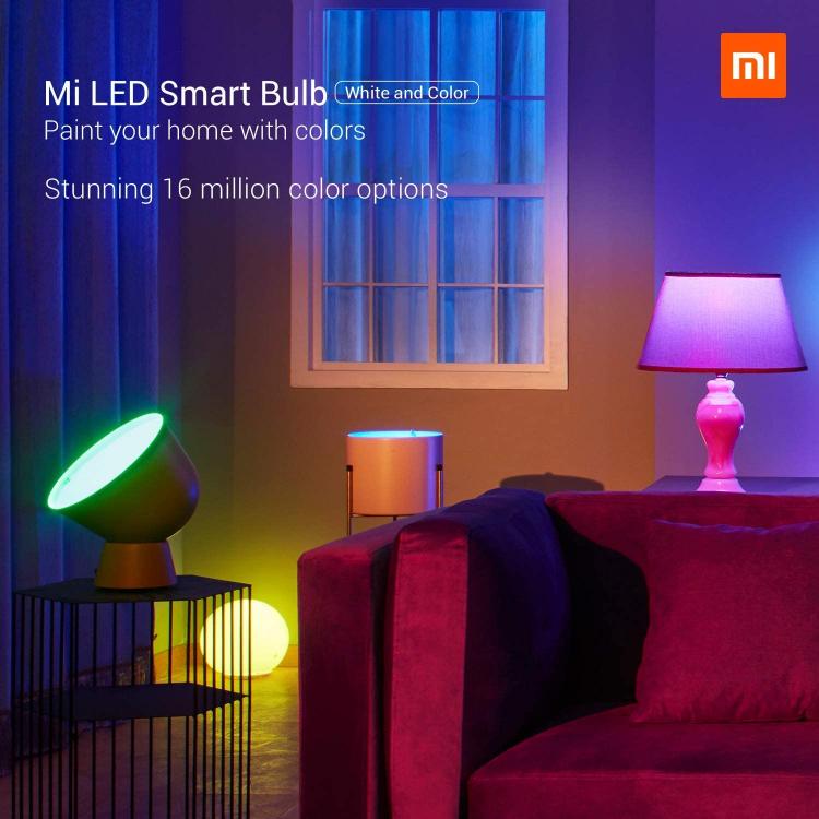 Xiaomi Mi Led Smart Bulb White/Color Kit 2 Pezzi Lampadina Wifi Google Home Rgb