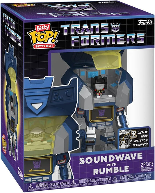 Funko Bitty Pop ! Bitty Bot - Transformers - Soundwave With Rumble