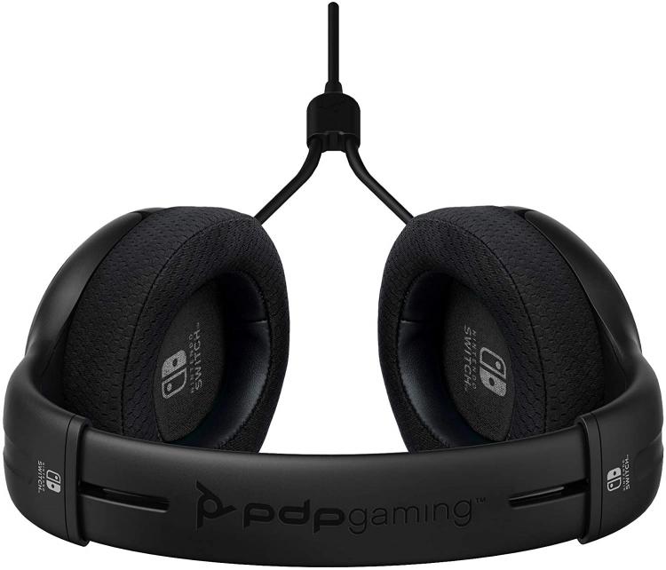 CUFFIE PDP NINTENDO SWITCH UFFICIALI CONTROLLER LVL40 WIRED HEADSET BLACK/NERA