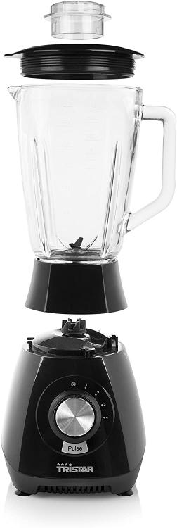 Tristar Frullatore Bl-4450 Tritaghiaccio Caraffa In Vetro 1,5 Litri Nero