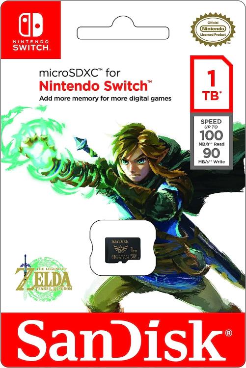 Nintendo Switch Sandisk Microsdxc 1Tb Memoria Micro Sd Scheda Ufficiale Zelda
