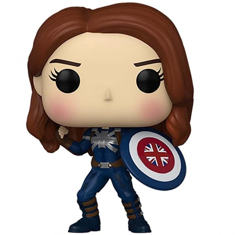 Funko Pop ! Marvel Studios What If..? - Captain Carter (968) Stealth Bobble-Head