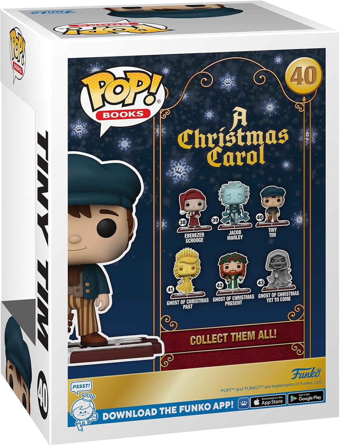 Funko Pop ! Books - A Christmas Carol (40) Tiny Tim Vinyl Figure 9Cm