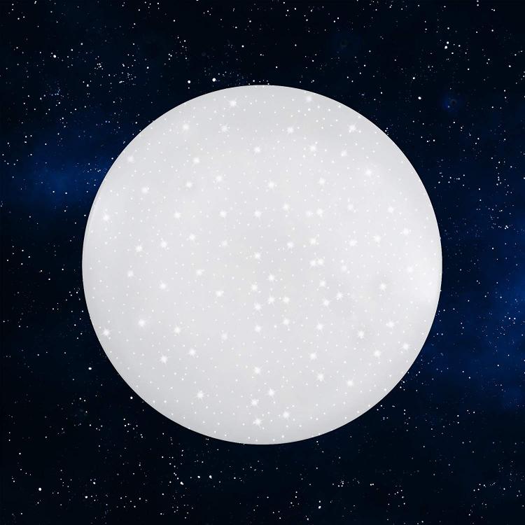 Plafoniera Led 15W Forma Circolare Effetto Cielo Stellato Brillantini Lampadari