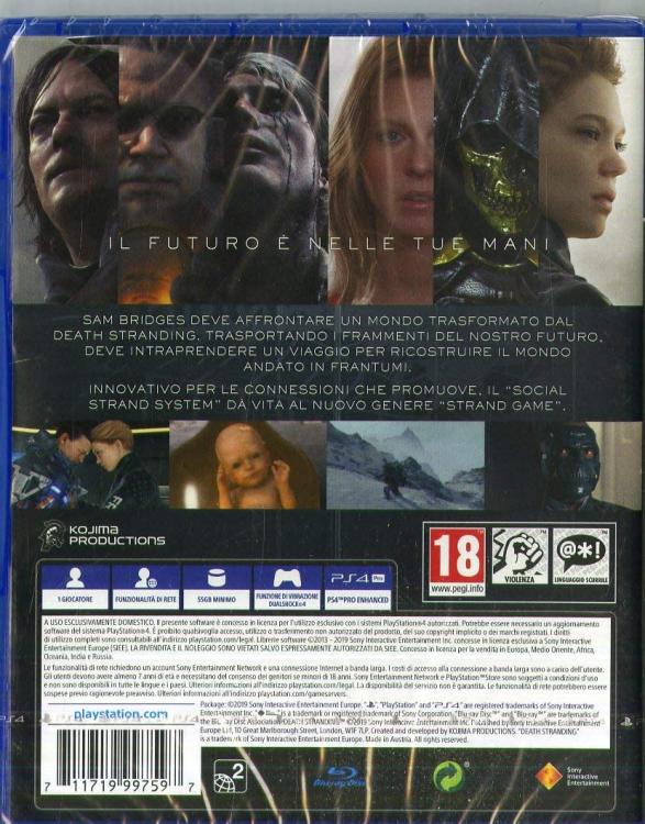 DEATH STRANDING PS4 ITALIANO GIOCO ITA PLAYSTATION 4 VIDEOGIOCO PAL SIGILLATO