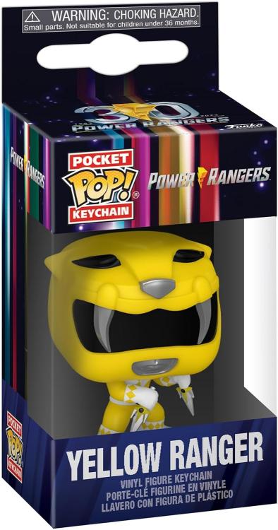 Funko Pop ! Keychain Tv Power Rangers 30Th (Yellow Ranger) Portachiavi Vinyl 4Cm