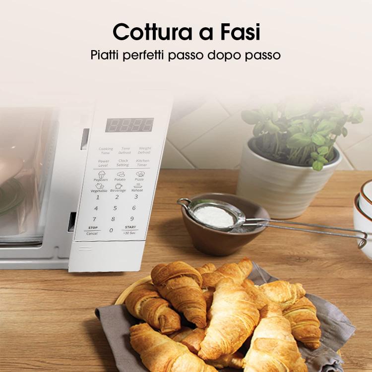 Hisense Forno Microonde + Grill Digital 20Lt 1100+700W Bianco H20Mows3G Led