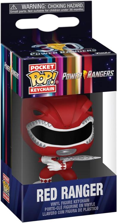 Funko Pop ! Keychain Tv Power Rangers 30Th - (Red Ranger) Portachiavi Vinyl 4Cm
