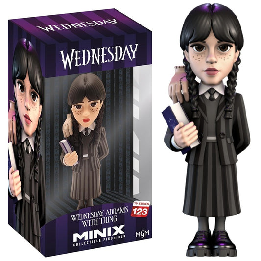 Minix: Wednesday Addams W/ Thing (Tv Series 123) Figure Mercoledi E Mano 12cm