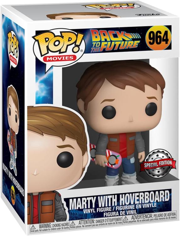 Funko Pop ! Tees Back To The Future Marty Mcfly W/ Hoverboard 964 Special Tg. M