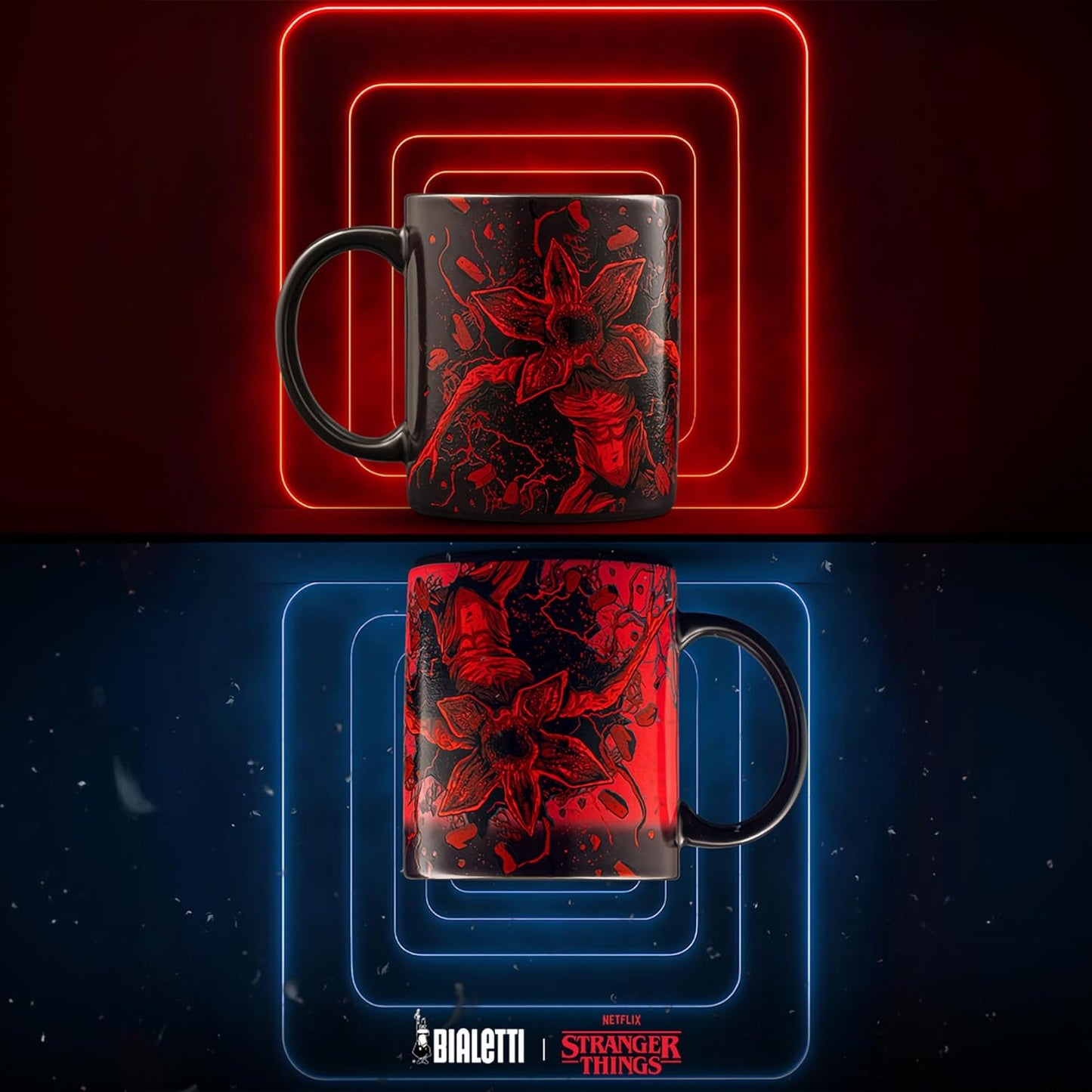 Bialetti - Tazza in Ceramica Stranger Things Termo Sensibile Mug 300 ml