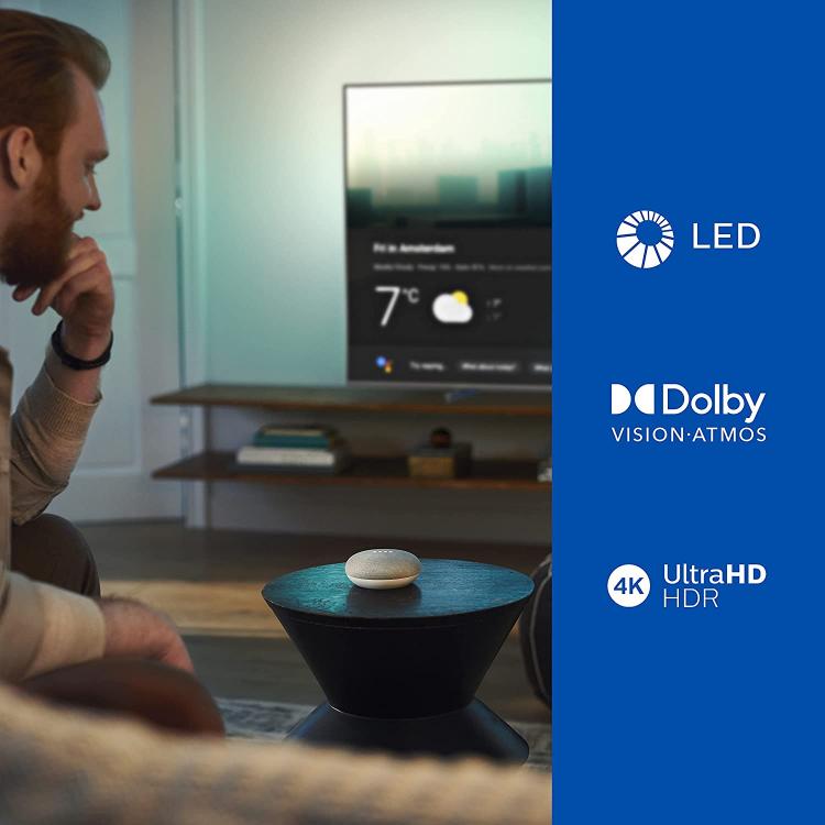 Philips Smart Tv 50" Led Ambilight 50Pus7906/12 Ultra Hd 4K Hdr Google Assistant
