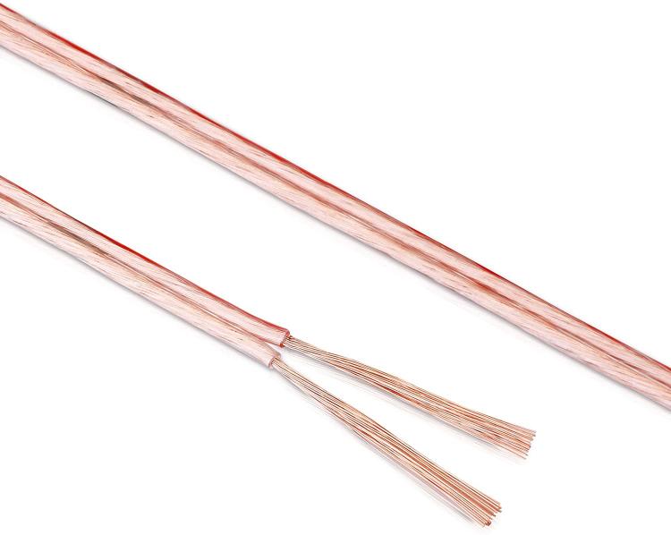 Matassa Cavo Audio 100M Metri Bipolare Casse Stereo Rosso Auto Filodiffusione