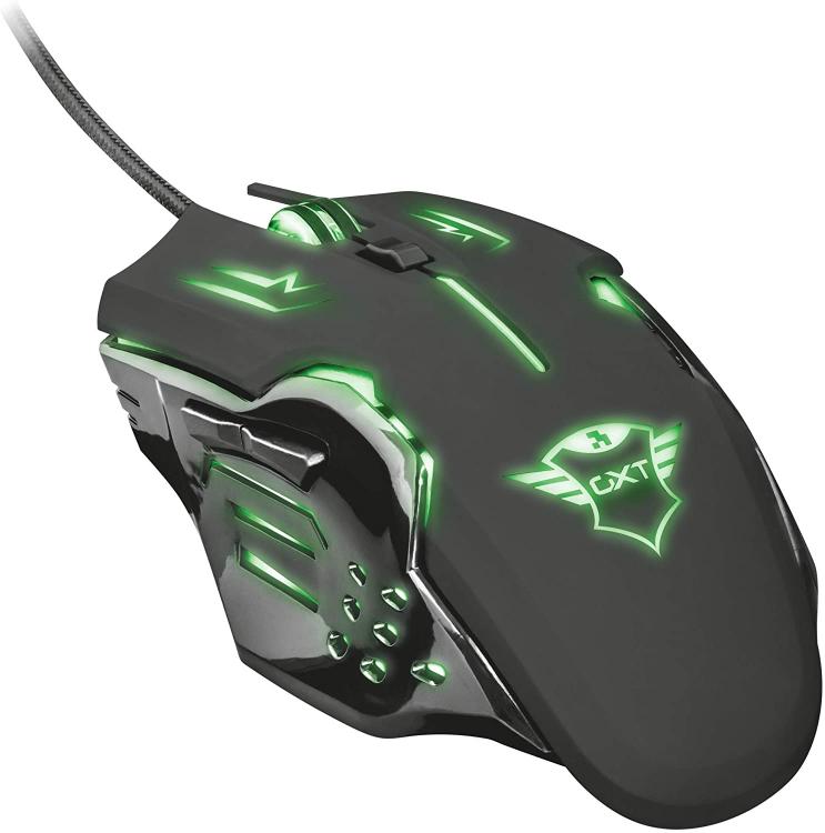 Trust Gaming Mouse Gxt 108 Rava Illuminato Rgb Gioco Pc Laptop Ps4 Ps5 Xbox One