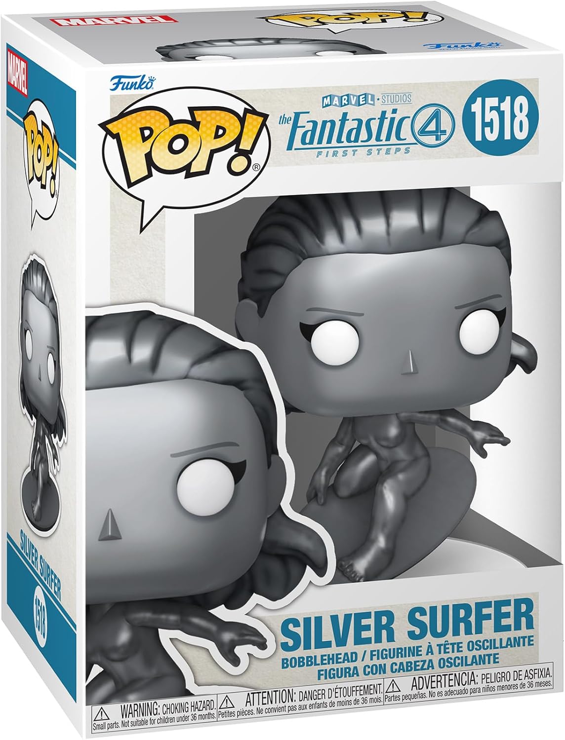 Funko Pop ! Marvel Studios Fantastic 4 - (1518) Silver Surfer Vinyl Figure 9cm