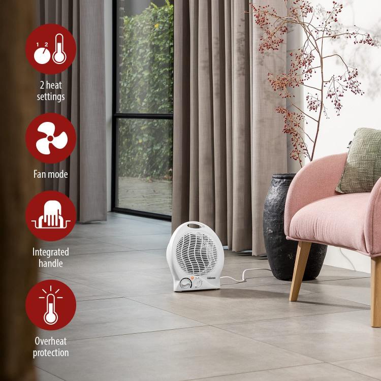 Termoventilatore Tristar Elettrico Caldobagno 3 Velocita Stufetta Stufa Bianco