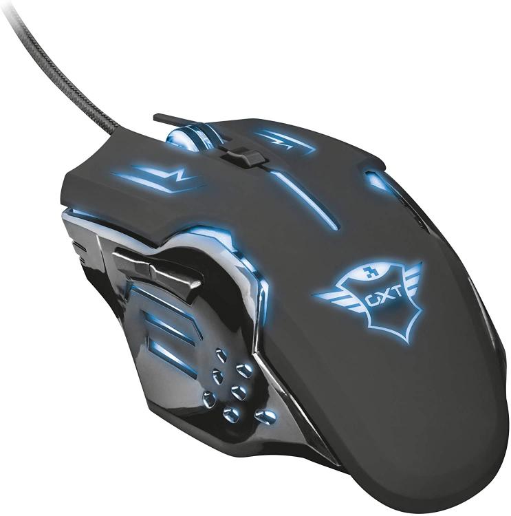Trust Gaming Mouse Gxt 108 Rava Illuminato Rgb Gioco Pc Laptop Ps4 Ps5 Xbox One