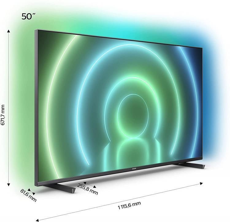 Philips Smart Tv 50" Led Ambilight 50Pus7906/12 Ultra Hd 4K Hdr Google Assistant
