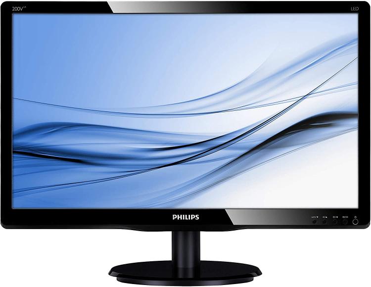 Philips Monitor 20" Led 5Ms Multimediale Vga/Dvi Nero 200V4Lab2 Pc Computer