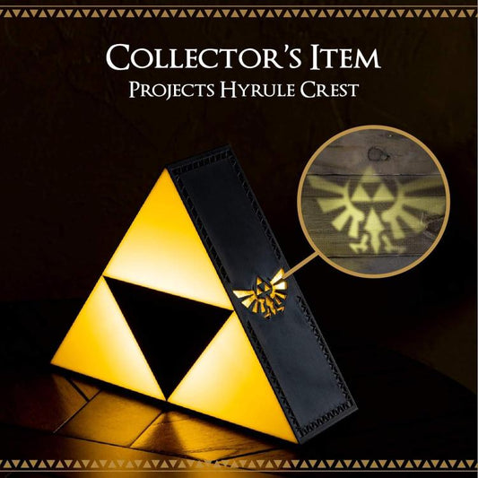 Paladone Lampada Da Tavolo Nintendo Zelda Tri-Force Hyrule Luce Light 25Cm