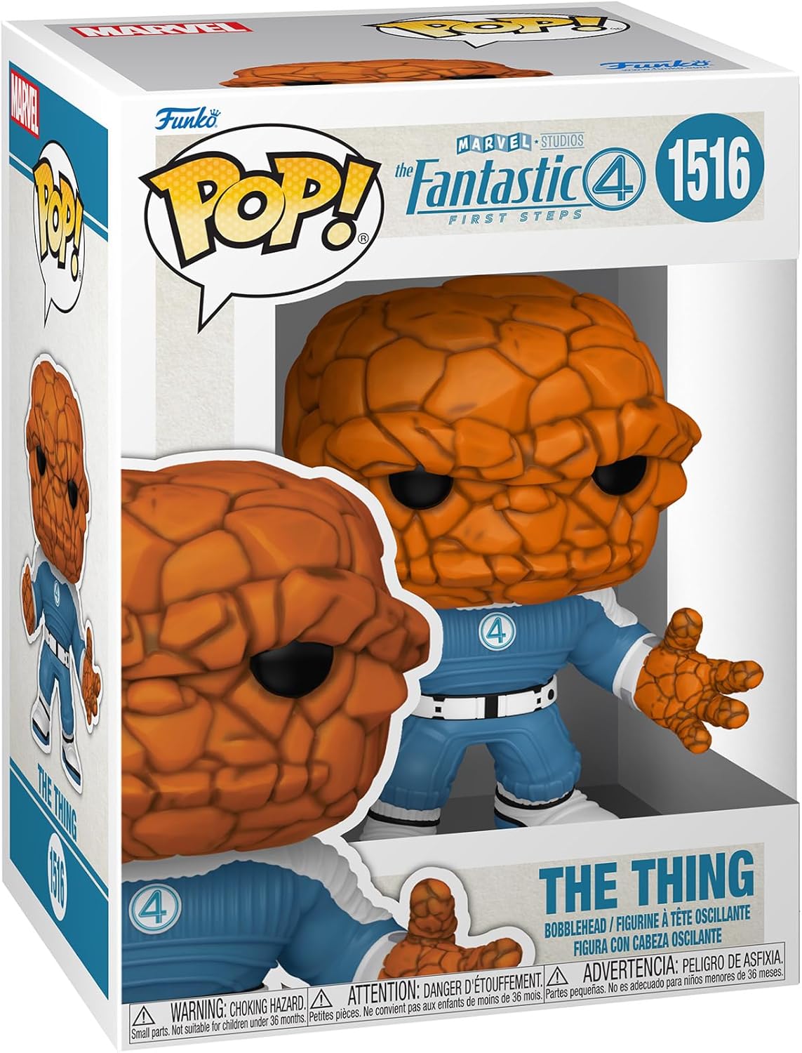 Funko Pop ! Marvel Studios Fantastic 4 - (1516) The Thing La Cosa Vinyl Figure 9cm