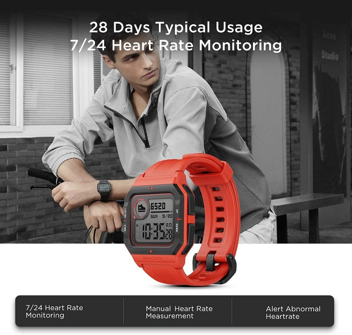 Smartwatch Amazfit Neo Fitness Sportivo Display Digitale Impermeabile Red