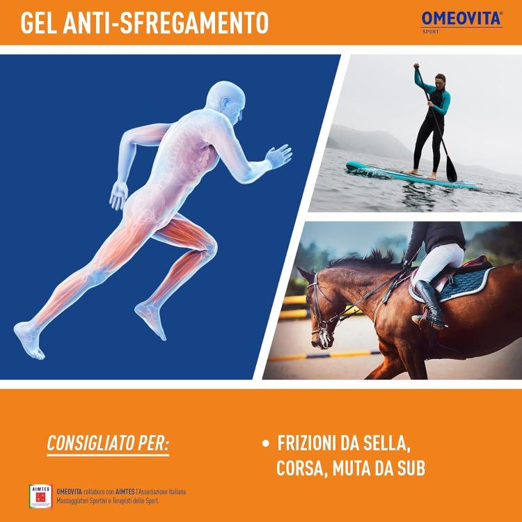 Omeovita Sport Gel Anti-Sfregamento Effetto Barriera Protettiva Cutanea 150Ml