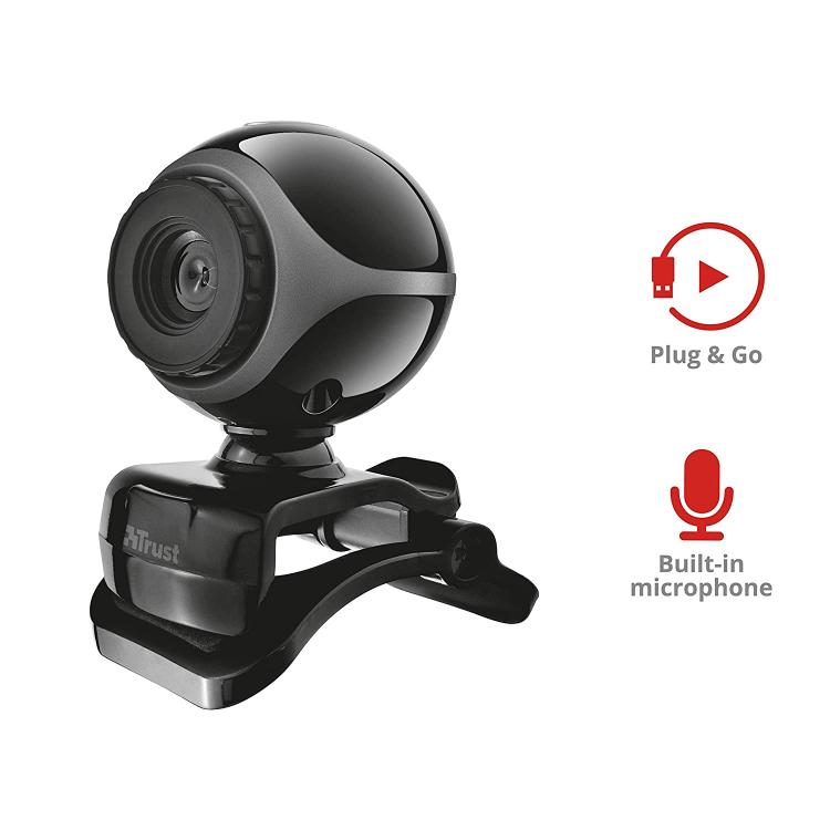 Webcam Trust Exis Con Microfono Usb 2.0 Pc Windows Mac Youtube Skype Messanger