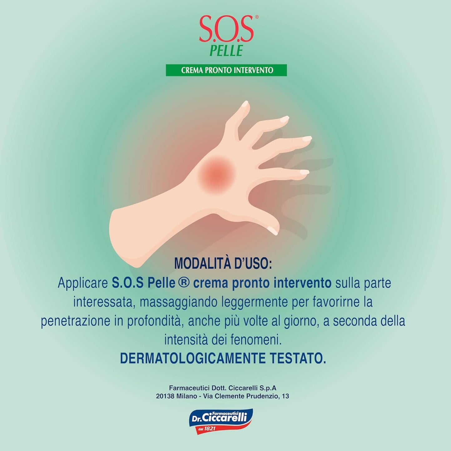 S.O.S Dr Ciccarelli Crema Pronto Intervento 25ml Made Italy Dermatologico