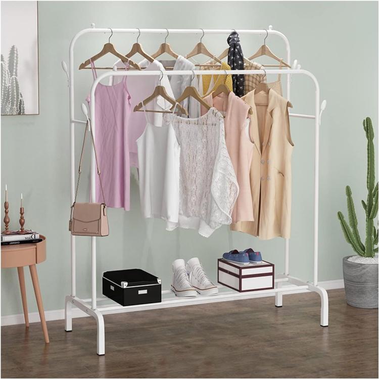 Stender Stand Doppio Appendiabiti Attaccapanni Scarpiera Guardaroba Metallo Wht