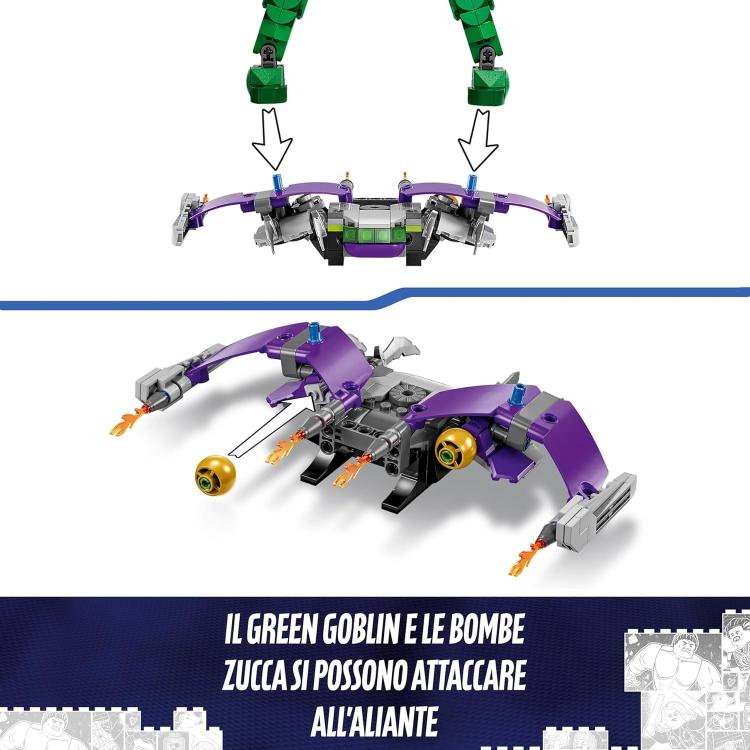 Lego Marvel Pergonaggio Costruibile Di Goblin 76284 Spider-Man Figure 8+ 471Pz