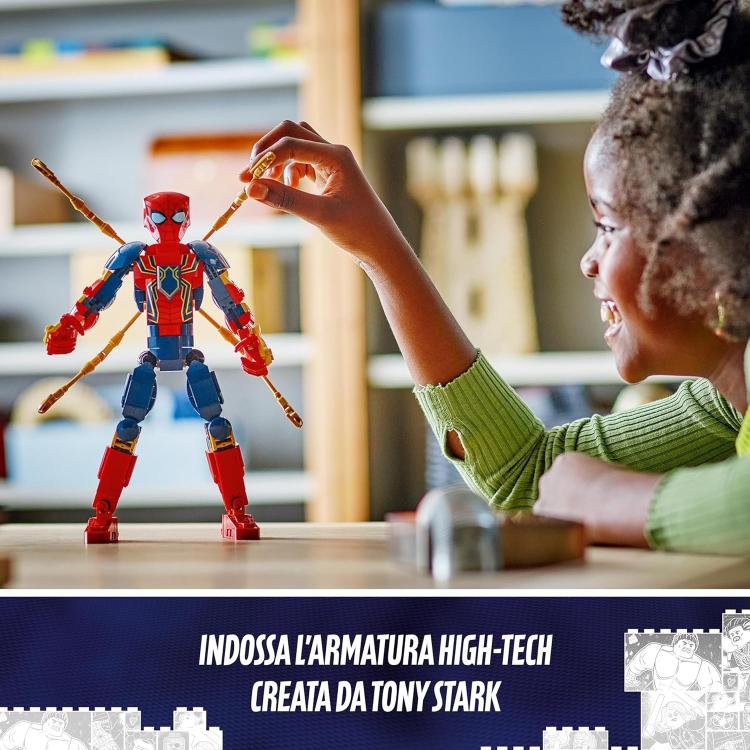 Lego Marvel Pergonaggio Costruibile Di Iron Spider-Man 76298 Action Figure 303Pz