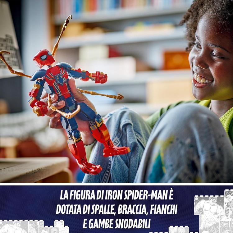 Lego Marvel Pergonaggio Costruibile Di Iron Spider-Man 76298 Action Figure 303Pz